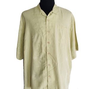 EUC Tommy bahama Mint Green silk shirt men XXL